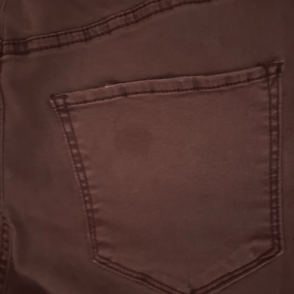 Mud Size 11 High-Rise Jagging's New With Tags Cut Off Bottom Bottoms Red Rust - Picture 12 of 14